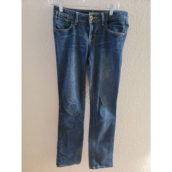 Cabi Women's Blue Mid Rise Zip Fly Straight Leg Denim Jeans Size 2 - Picture 1 of 3
